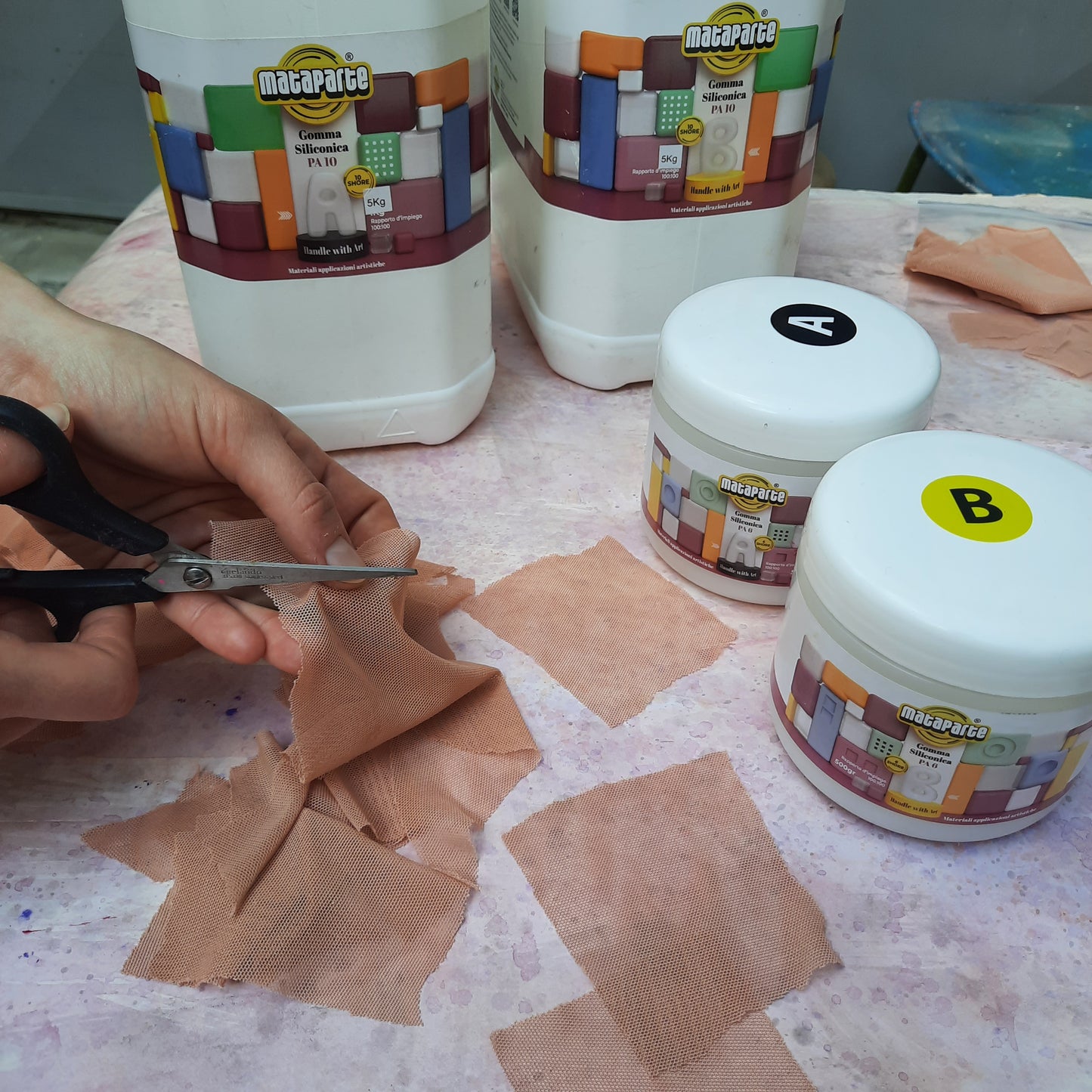 Tessuto Elastico colore CARNE
